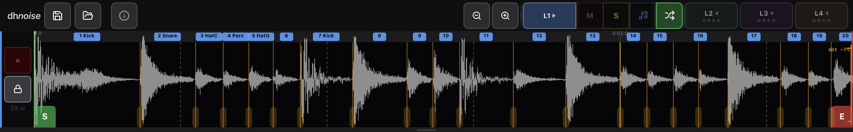 MIDI — labelled slices (note map) + per-layer MIDI-out toggle